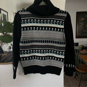 Vintage Darn Knit Turtleneck Sweater